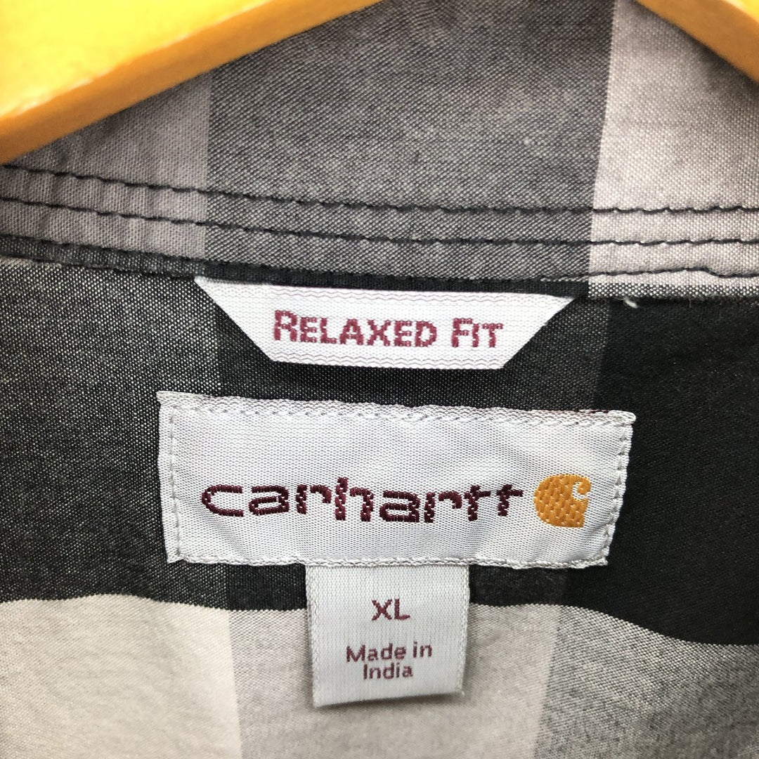 Carhartt Short Sleeve Cotton Check Shirt Men's XL /eaa456259