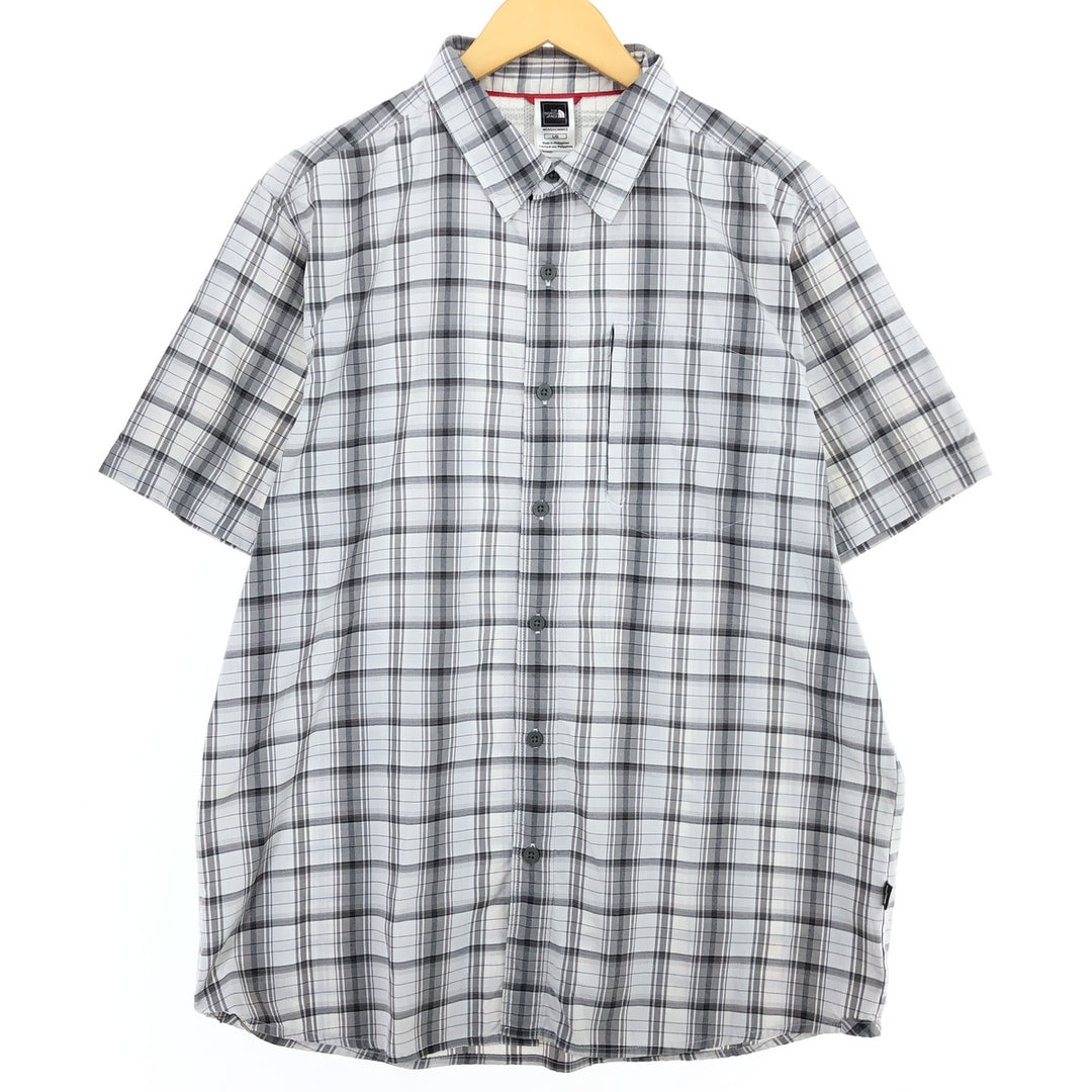 THE NORTH FACE Check Pattern Short Sleeve Nylon Shirt Men's L /eaa456264