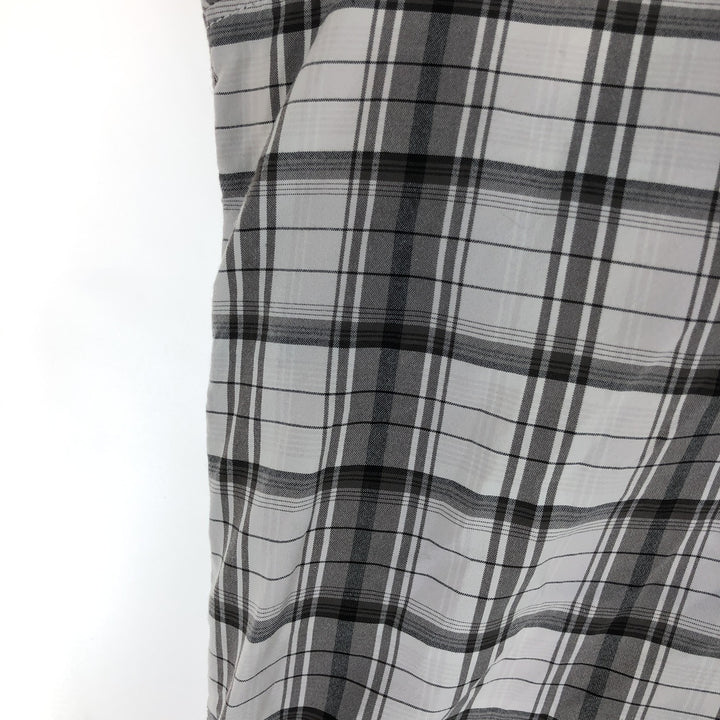 THE NORTH FACE Check Pattern Short Sleeve Nylon Shirt, Men's L Nylon white type Vintage Second Hand