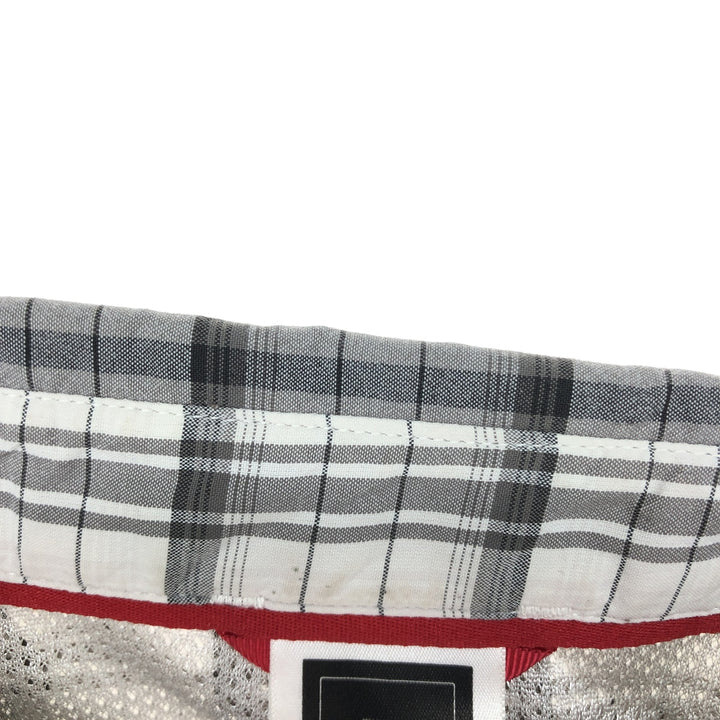 THE NORTH FACE Check Pattern Short Sleeve Nylon Shirt, Men's L Nylon white type Vintage Second Hand
