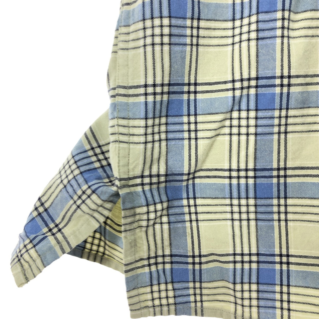 Big size 00'S Eddie Bauer short sleeve cotton check shirt men's XXXL /eaa456268