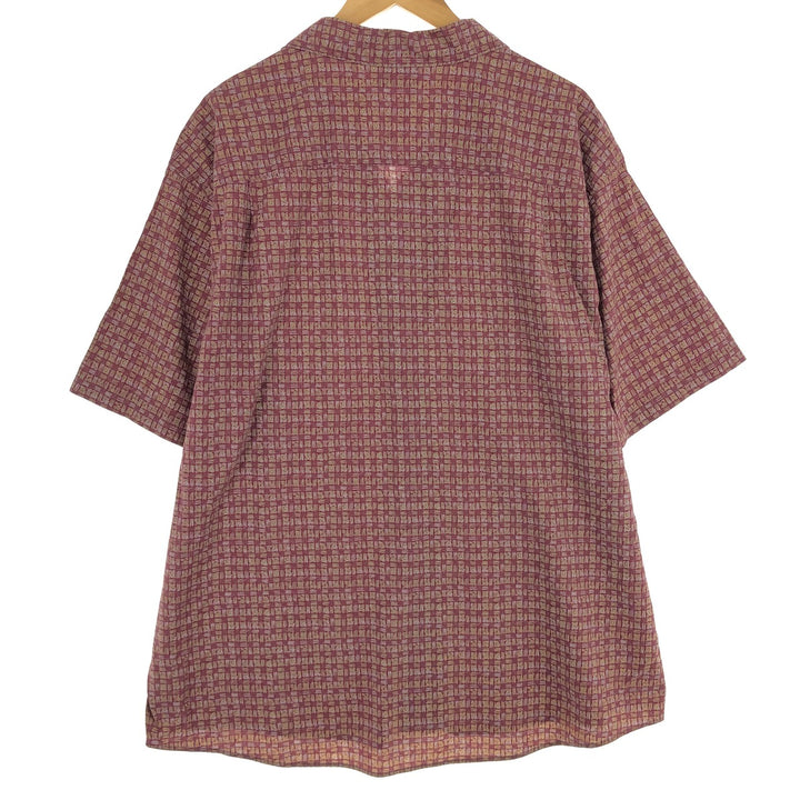 90'S LLBean all-over print short sleeve open collar cotton shirt men's XL vintage /eaa456274