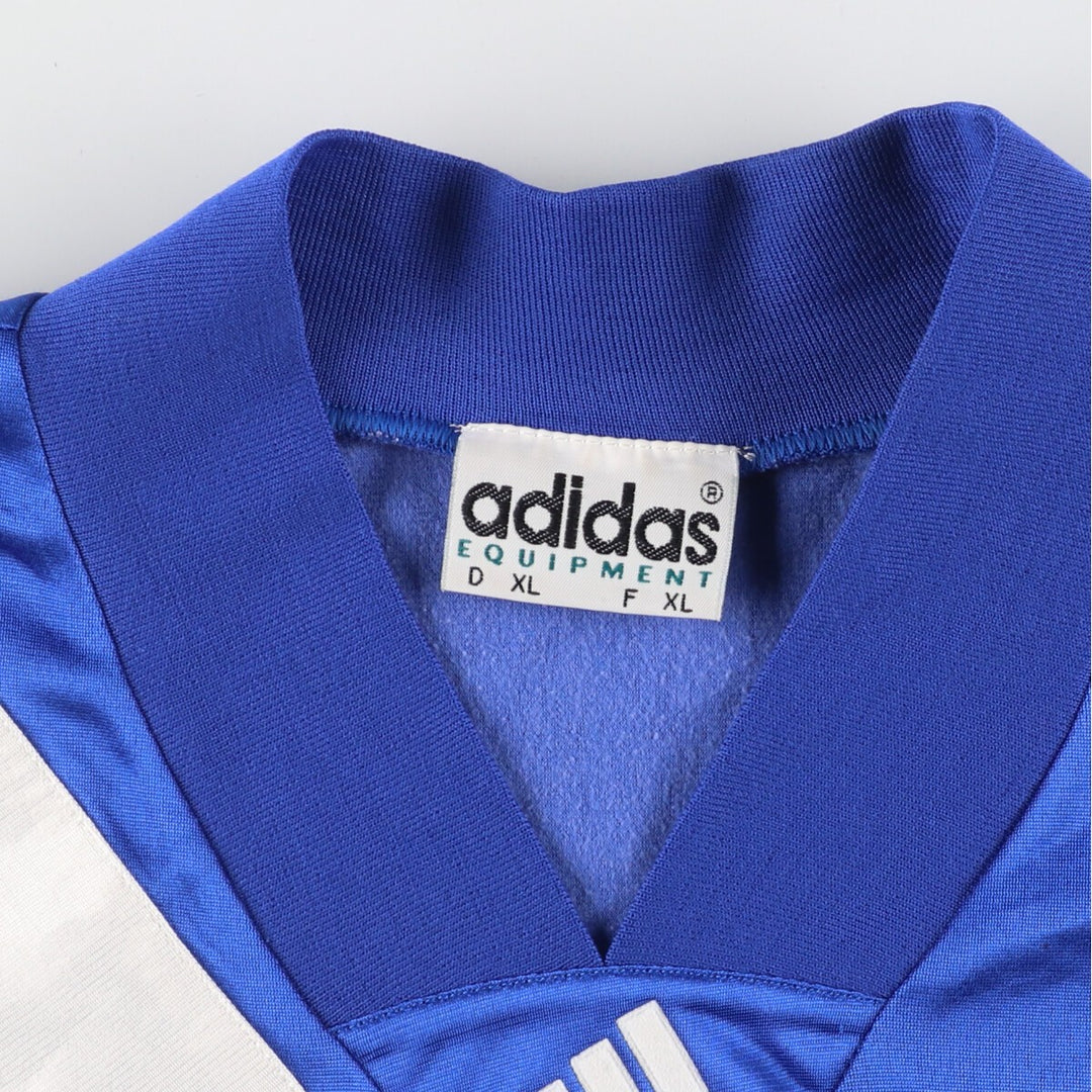 90'S Adidas EQUIPMENT V-neck soccer uniform game shirt Men's XL Vintage /eaa456305