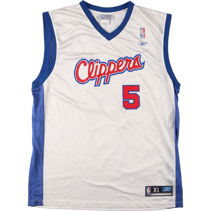 Reebok NBA LA CLIPPERS Los Angeles Clippers V-neck mesh game shirt replica uniform men's XL /eaa456321