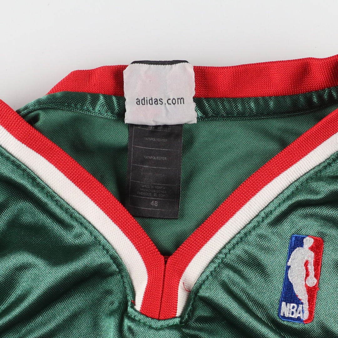 Adidas NBA MILWAUKEE BUCKS Milwaukee Bucks V-neck game shirt replica uniform men's L /eaa456322