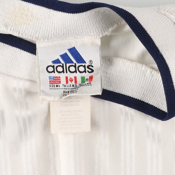 90'S Adidas Stripe Pattern Soccer Jersey Game Shirt Made in USA Men's XL Vintage /eaa456329