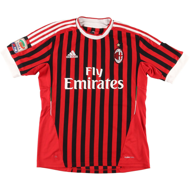 Adidas CLIMA COOL AC Milan Stripe Pattern Soccer Jersey Game Shirt Men's M /eaa456339