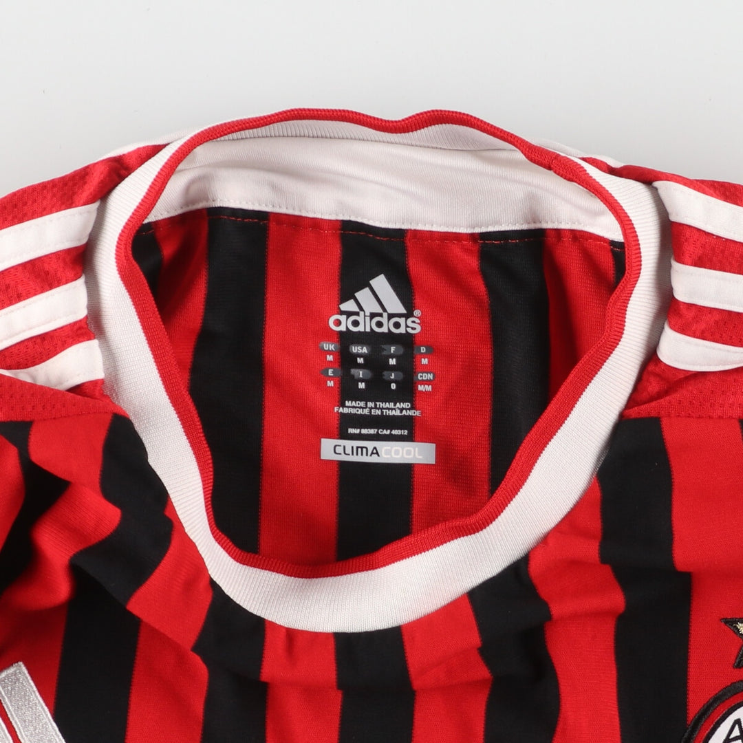 Adidas CLIMA COOL AC Milan Stripe Pattern Soccer Jersey Game Shirt Men's M /eaa456339