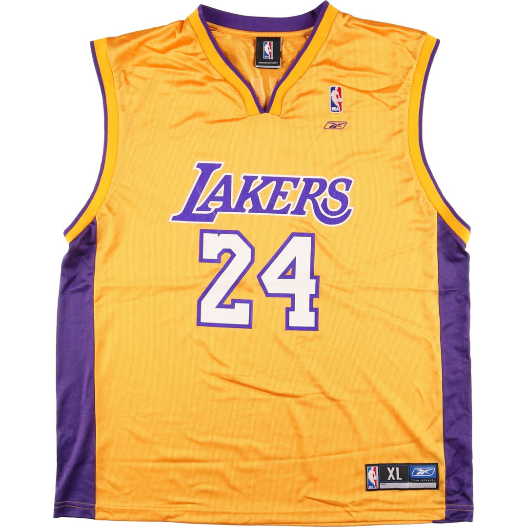 Reebok NBA LOS ANGELES LAKERS Los Angeles Lakers Mesh Game Shirt Replica Uniform Men's XL /eaa456342