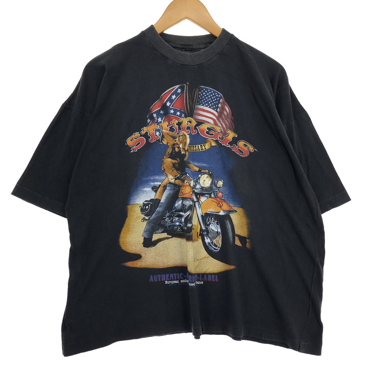 90'S AUTHENTIC-AMERICAN-LABEL Motorcycle Bike T-shirt Men's XL Vintage /eaa456403