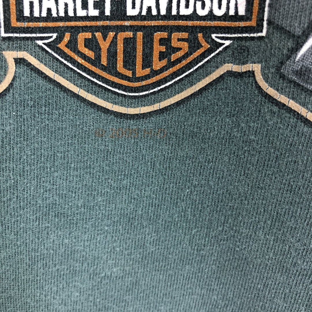 00'S Harley-Davidson Eagle Pattern Cut-off Motorcycle Bike T-Shirt Made in USA Men's XXL /eaa456412