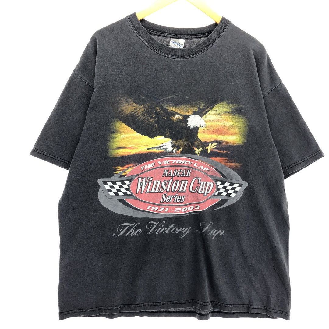 GILDAN ACTIVE WEAR THE VICTORY LAP Eagle Pattern Motorcycle Bike T-shirt Men's XL /eaa456432