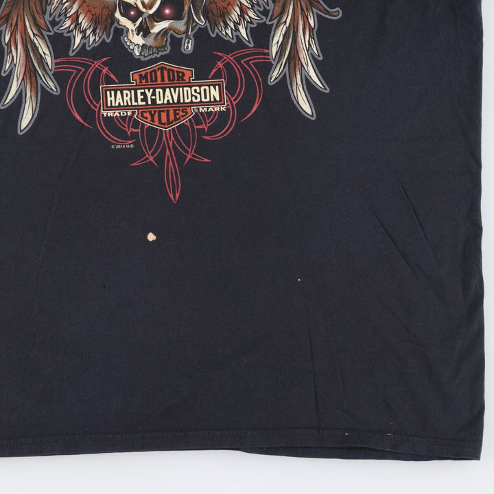 Harley-Davidson Skull Pattern Motorcycle Bike T-shirt Men's XXL /eaa456451