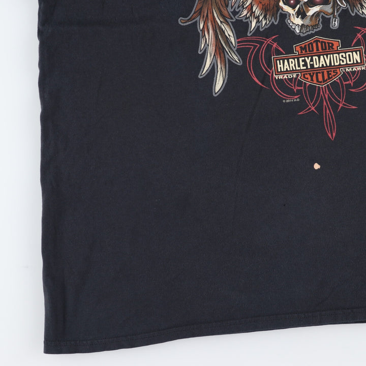 Harley-Davidson Skull Pattern Motorcycle Bike T-shirt Men's XXL /eaa456451