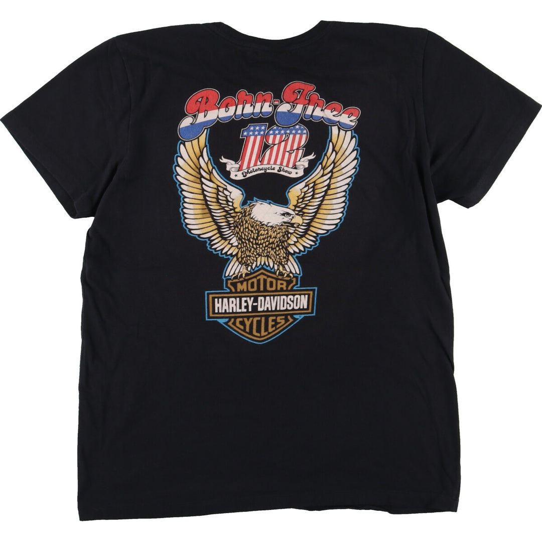 Harley-Davidson Eagle Pattern Motorcycle Bike T-shirt Made in USA Men's M /eaa456458