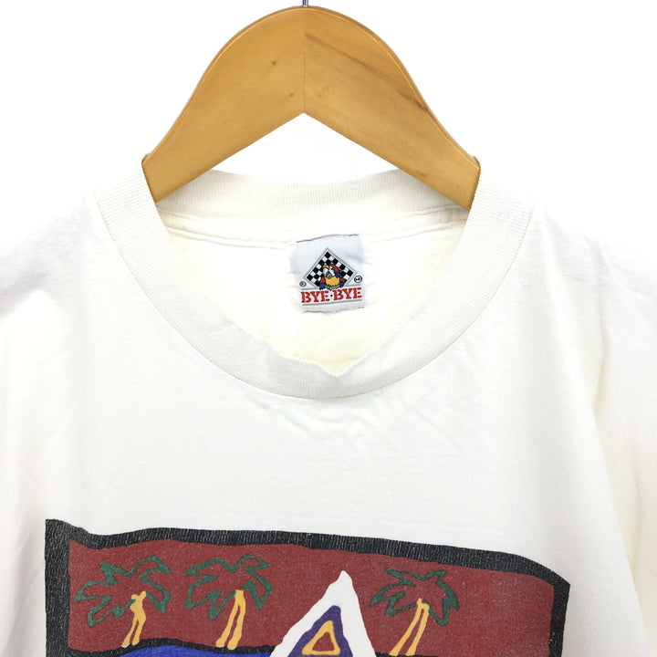 90'S BYE-BYE Art T-shirt, Men's L size, Vintage /eaa456483