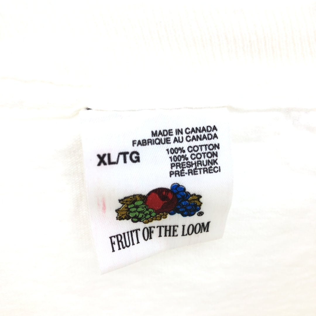 90'S Fruit of the Loom Message Print T-Shirt Made in Canada Men's XL Vintage /eaa456487