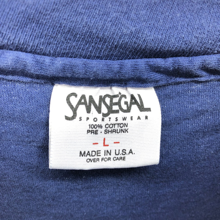 90'S SANSEGAL SPORTSWEAR Embroidered T-shirt Made in USA Men's L size Vintage /eaa456490