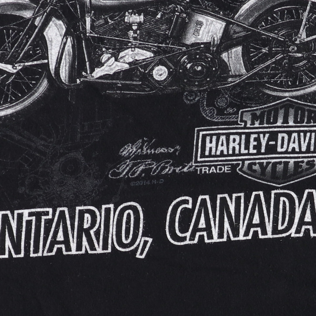 Harley-Davidson Skull Pattern Cut-off Motorcycle Bike T-shirt Made in USA Men's M /eaa456495