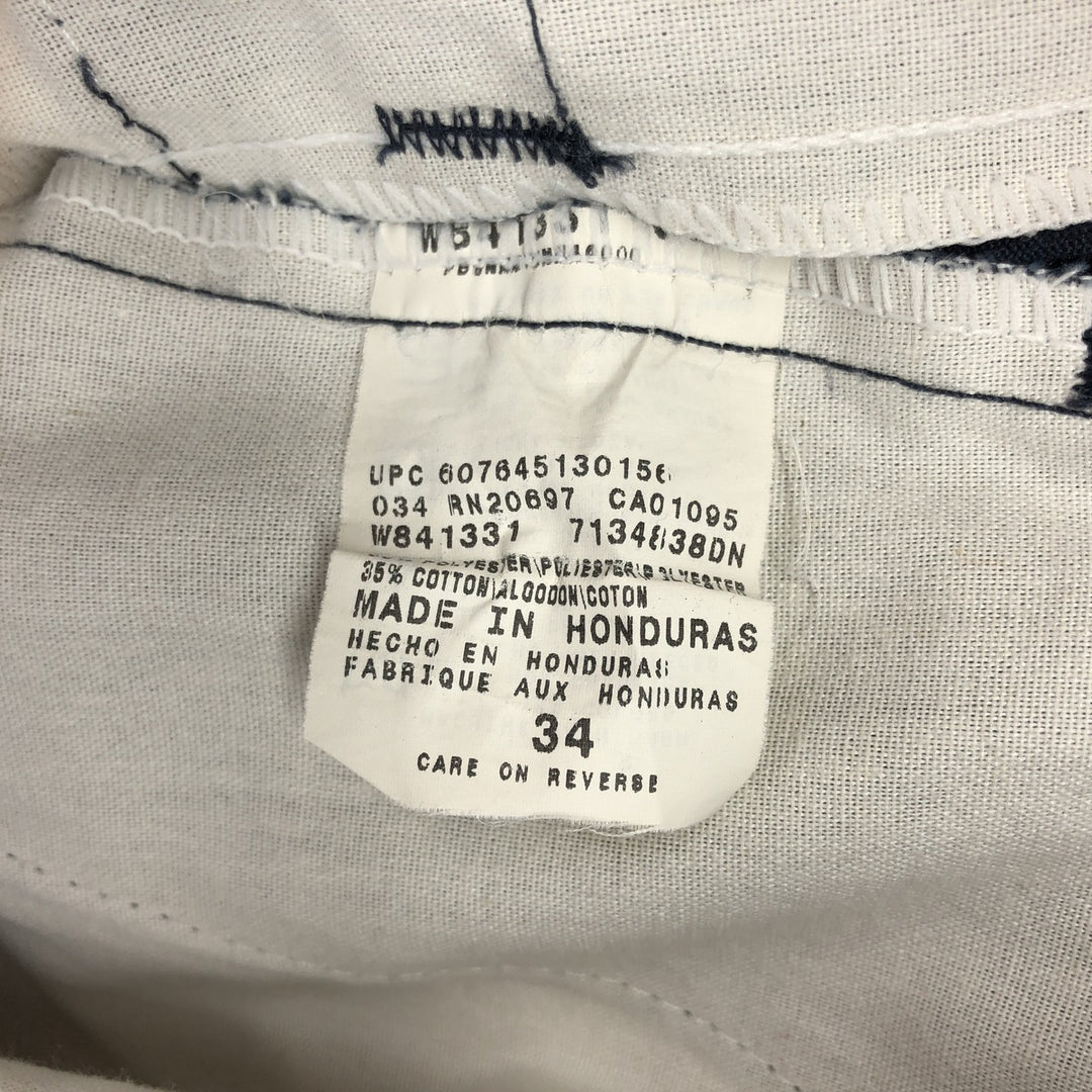 00s~ Dickies Work Shorts, Half Pants, Men's W32 Wide Shorts polyester navy blue type Vintage Second Hand