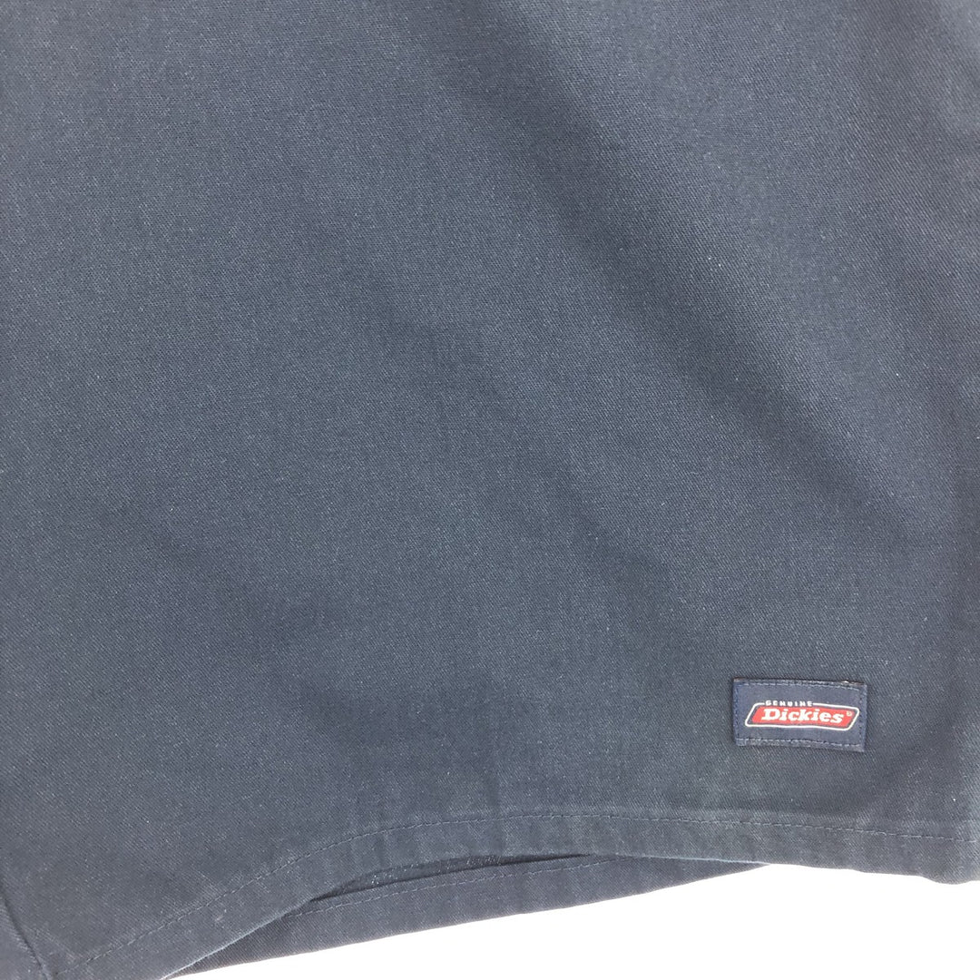 00s~ Dickies Work Shorts, Half Pants, Men's W32 Wide Shorts polyester navy blue type Vintage Second Hand