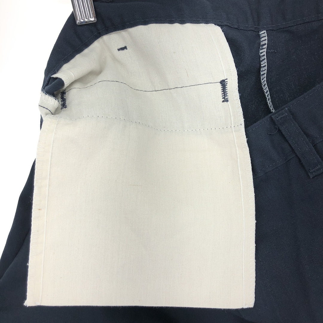 00s~ Dickies Work Shorts, Half Pants, Men's W32 Wide Shorts polyester navy blue type Vintage Second Hand