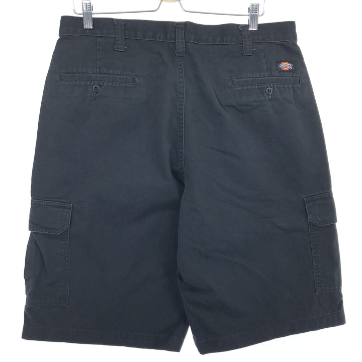 Dickies cargo shorts, half pants, men's size w36 cotton black type Vintage Second Hand