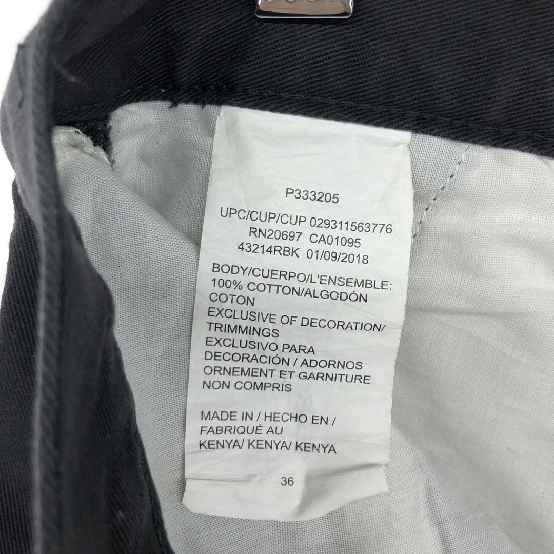 Dickies cargo shorts, half pants, men's size w36 cotton black type Vintage Second Hand