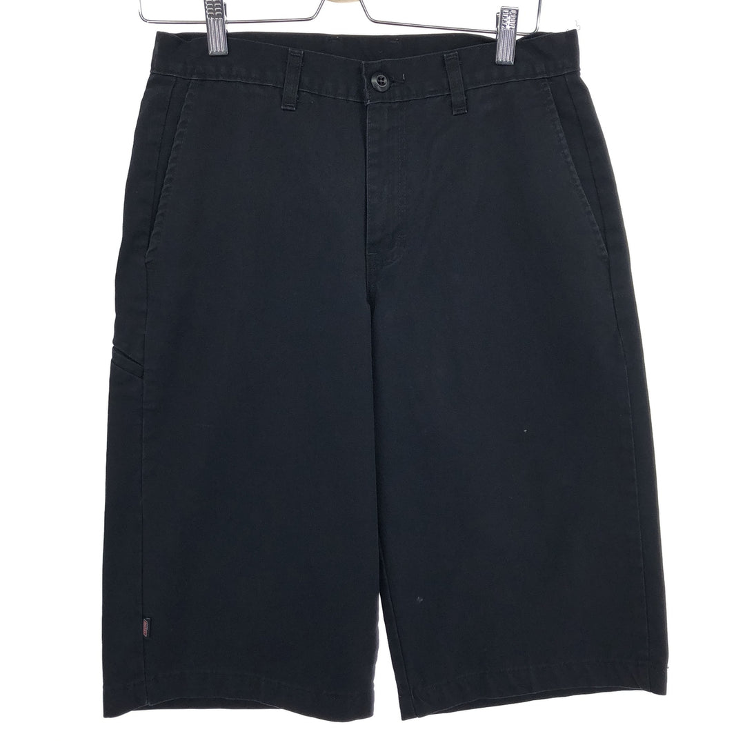 00s~ Dickies work shorts, half pants, men's w30 equivalent polyester black type Vintage Second Hand
