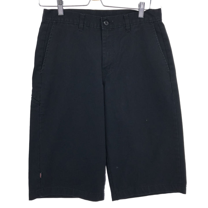 00s~ Dickies work shorts, half pants, men's w30 equivalent polyester black type Vintage Second Hand