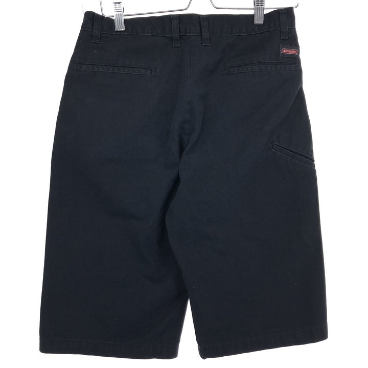 00s~ Dickies work shorts, half pants, men's w30 equivalent polyester black type Vintage Second Hand