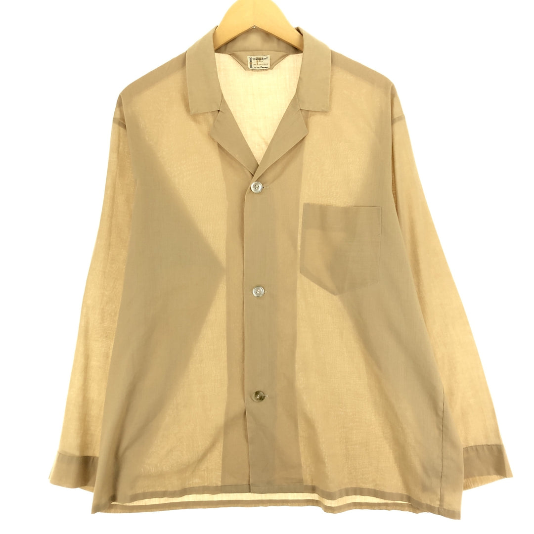 70'S Penney's TOWNCRAFT Long Sleeve Open Collar Box Shirt Men's L Vintage /eaa456603