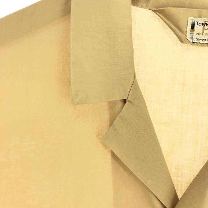 70'S Penney's TOWNCRAFT Long Sleeve Open Collar Box Shirt Men's L Vintage /eaa456603