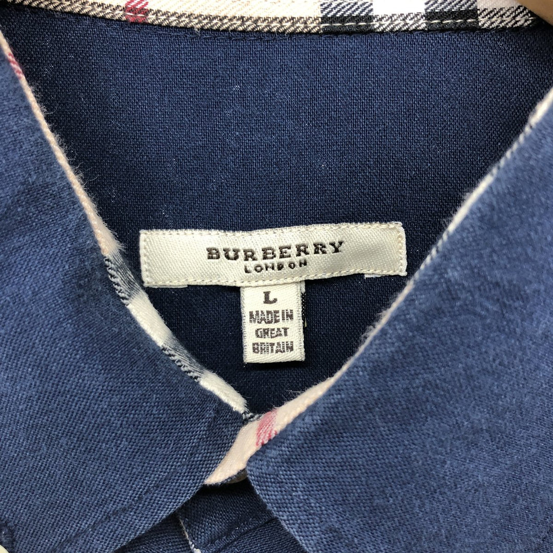 Burberry's LONDON long sleeve button down shirt made in England men's L /eaa456605