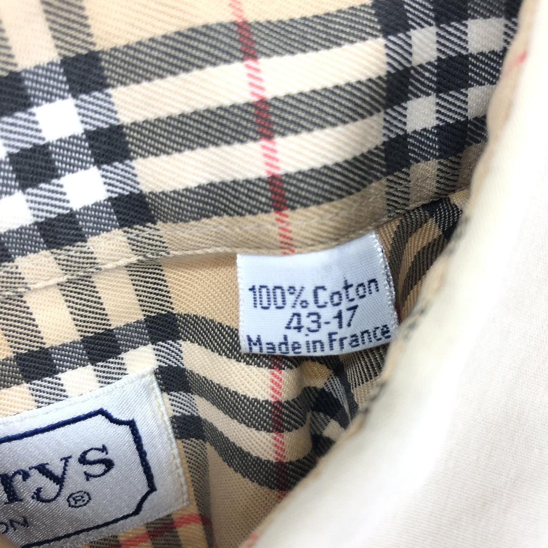 Burberry's LONDON long sleeve button down shirt made in France men's L /eaa456607