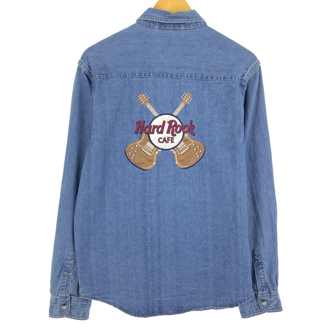 HARD ROCK CAFE Hard Rock Cafe Long Sleeve Denim Shirt Men's XL /eaa456617