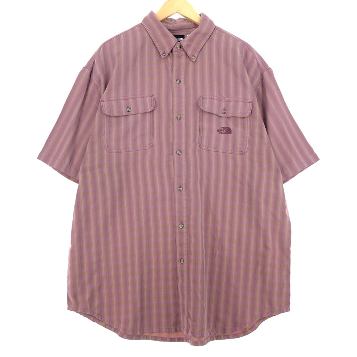 THE NORTH FACE Short Sleeve Button Down Striped Shirt Men's XL /eaa456666