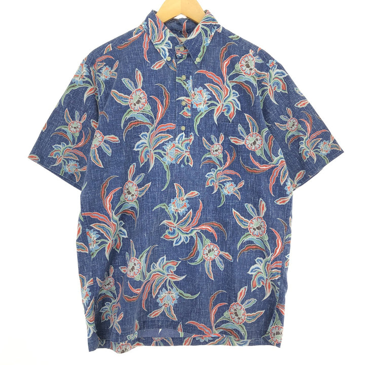 Reyn Spooner Swimsuit Tag Bikini Tag All-over Floral Print Pullover Button-down Hawaiian Aloha Shirt Men's M /eaa456684