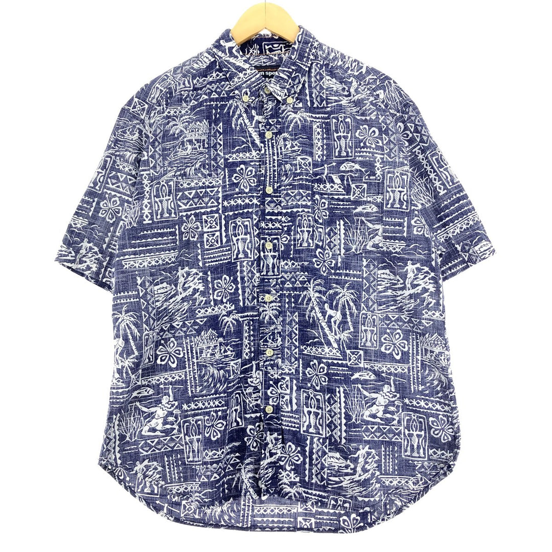 Reyn Spooner All-over Print Button-Down Hawaiian Aloha Shirt, Men's L /eaa456685