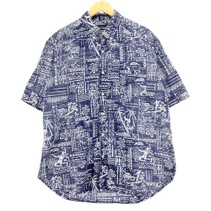 Reyn Spooner All-over Print Button-Down Hawaiian Aloha Shirt, Men's L /eaa456685