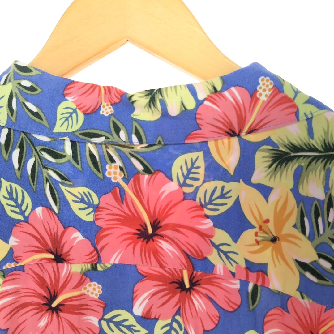 Reyn Spooner JOE KEALOHA'S Hibiscus Pattern Open Collar Hawaiian Aloha Shirt Men's XL /eaa456687