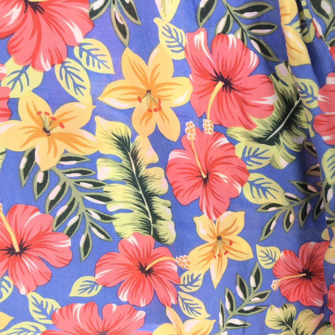 Reyn Spooner JOE KEALOHA'S Hibiscus Pattern Open Collar Hawaiian Aloha Shirt Men's XL /eaa456687