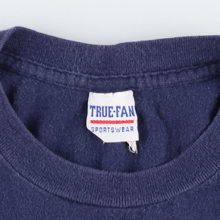 TRUE-FAN SPORTSWEAR NFL DALLAS COWBOYS Dallas Cowboys Logo Print T-Shirt Men's XL cotton navy blue type Vintage Second Hand