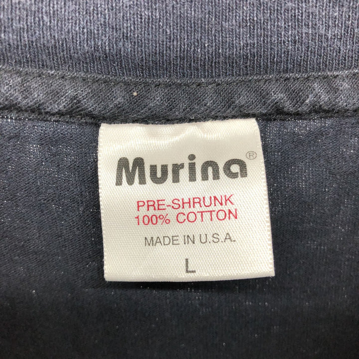 90'S Murina print T-shirt, made in USA, men's size L, vintage /eaa456742