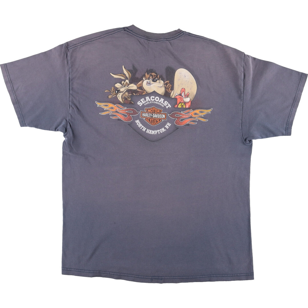 00'S Harley-Davidson LOONEY TUNES Motorcycle Bike T-shirt Men's L /eaa456885