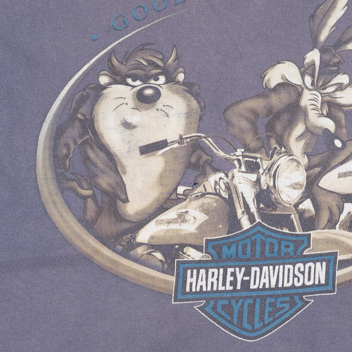 00'S Harley-Davidson LOONEY TUNES Motorcycle Bike T-shirt Men's L /eaa456885