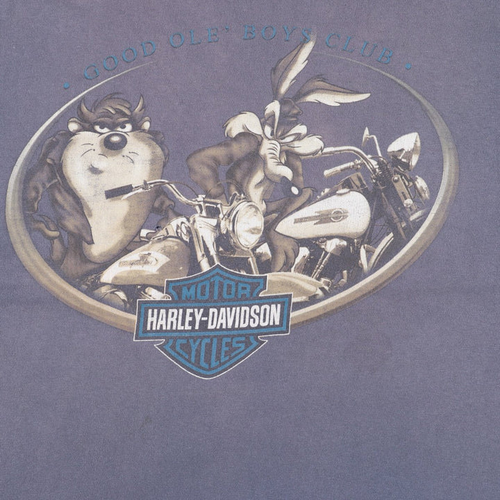 00'S Harley-Davidson LOONEY TUNES Motorcycle Bike T-shirt Men's L /eaa456885