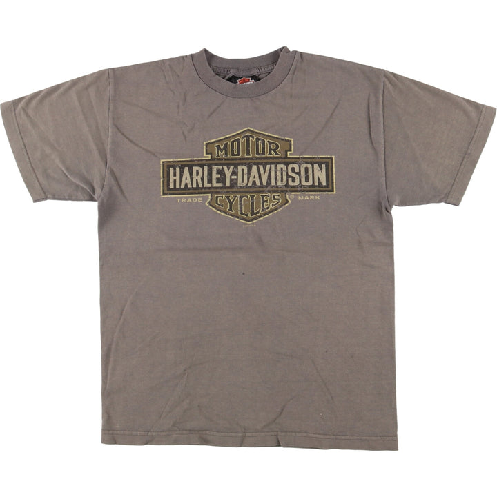 00'S Harley-Davidson Fire Pattern Motorcycle Bike T-Shirt Men's M /eaa456889