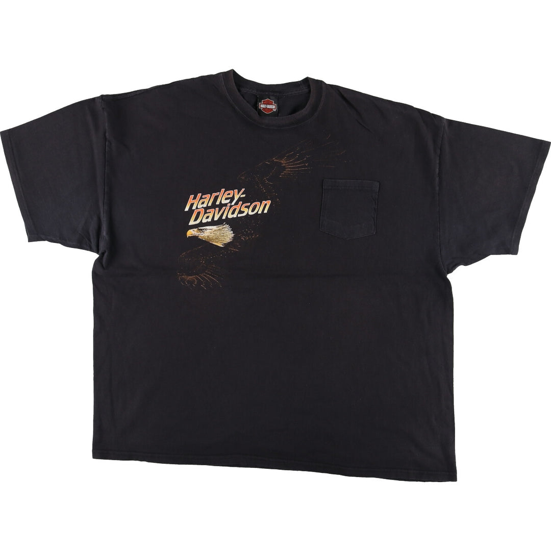 Big size 00'S Harley-Davidson Eagle Pattern Motorcycle Bike T-shirt Men's XXXL /eaa456896