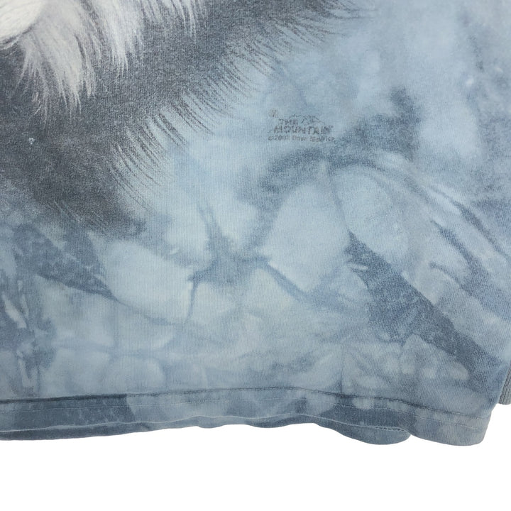 THE MOUNTAIN Tie-dye Pattern Wolf Pattern Long T-shirt Men's XL /eaa456950